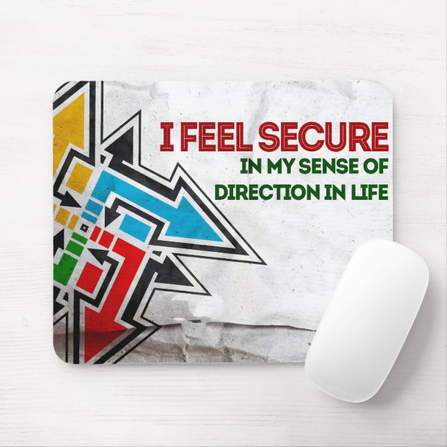 "Ich fühle mich sicher" Motivation Affirmation Mousepad (Mit Mouse)