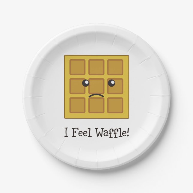 Ich fühle mich Waffel! Pappteller (Vorderseite)