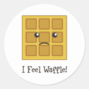 Ich fühle mich Waffel! Runder Aufkleber