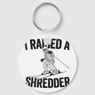 Ich fuhr einen Shredder lustig Ski  Schlüsselanhänger