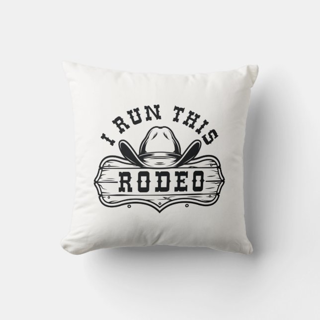 Ich führe dieses Rodeo Kissen (Vorderseite)