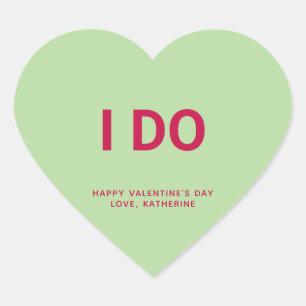 Ich führe ein eigenständiges Valentinstag-Gespräch Herz-Aufkleber