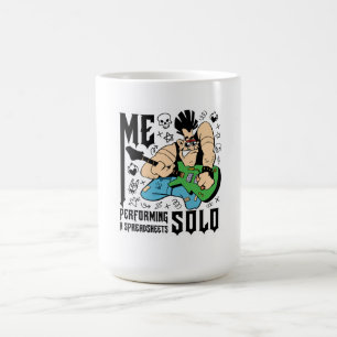 ich führe ein Tabellenkalkulations-Solo auf Kaffeetasse