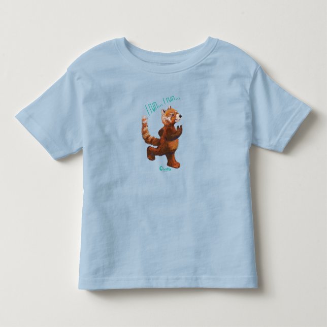Ich führe Joggen Red Panda Sticker aus Kleinkind T-shirt (Vorderseite)