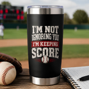 Ich führe lustig die Baseball-Punktetabelle Schwar Thermobecher