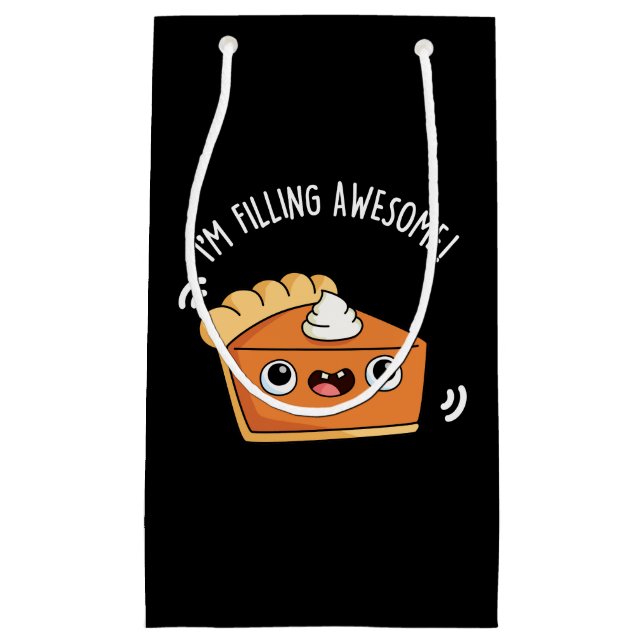 Ich fülle Phantastischen Funny Pie Pun Dark BG Kleine Geschenktüte (Vorderseite)