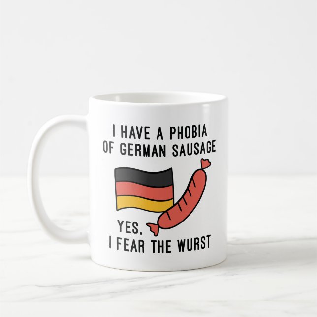 Ich fürchte den Wurst Kaffeetasse (Links)