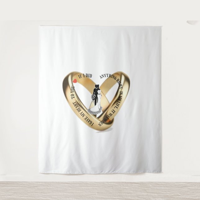 Ich gab dir mein Herz Wandteppich (Vorderseite)