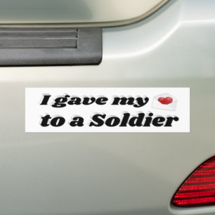 Ich gab einem Soldaten mein Herz Autoaufkleber