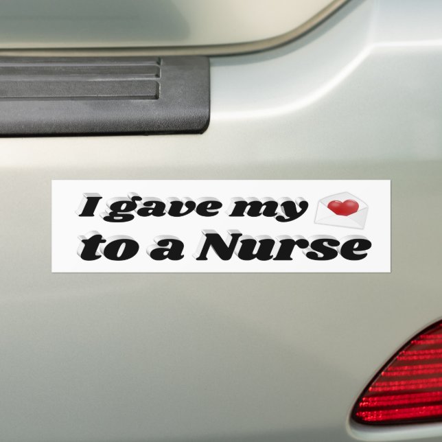 Ich gab mein Herz einer Krankenschwester Autoaufkleber (Auf Auto)