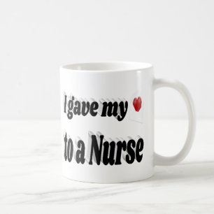 Ich gab mein Herz einer Krankenschwester schwarzer Kaffeetasse