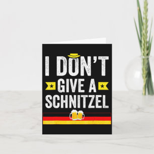 Ich geb' kein Schnitzel auf Deutsch Dankeskarte