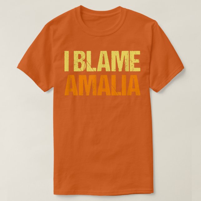 Ich gebe Amalia Funny Friends Spaß Buddy weiß es A T-Shirt (Design vorne)