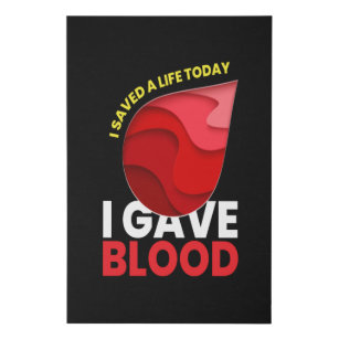 Ich gebe Blutspenden Gerettet Künstlicher Leinwanddruck