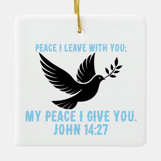Ich gebe dir meinen Frieden Keramikornament (Vorderseite)