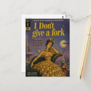 Ich Gebe Einen Dreck Faux Scifi-Buchcover Postkarte