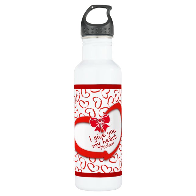 "Ich gebe Ihnen mein Herz-" Trinkflasche (Vorderseite)