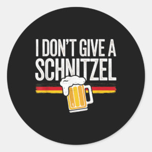 Ich gebe kein Schnitzel deutscher Bierbraut Wurst  Runder Aufkleber