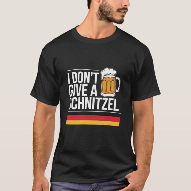 Ich gebe kein Schnitzel Deutscher Bierwurst T-Shirt (Vorderseite)