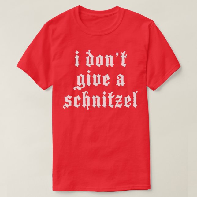 Ich gebe kein Schnitzel-Deutsches Weihnachtsfest T-Shirt (Design vorne)