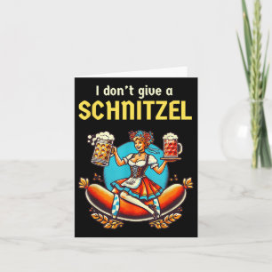 Ich gebe kein Schnitzel Funny Beer Girl Women Karte