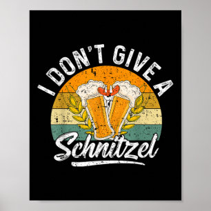 Ich gebe kein Schnitzel Funny German Men Women Poster