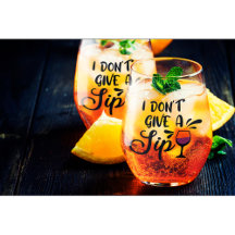 Ich gebe kein Sip-Wine-Glas