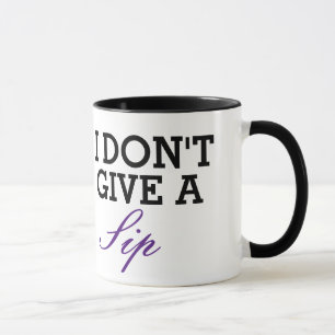 Ich gebe keinen Schluck Tasse