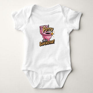Ich gehe aufs Klo wie ein Superstar Baby Strampler