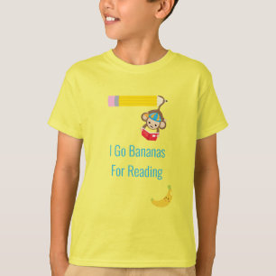 Ich gehe Bananen zum Lesen intelligenter Affen T-Shirt