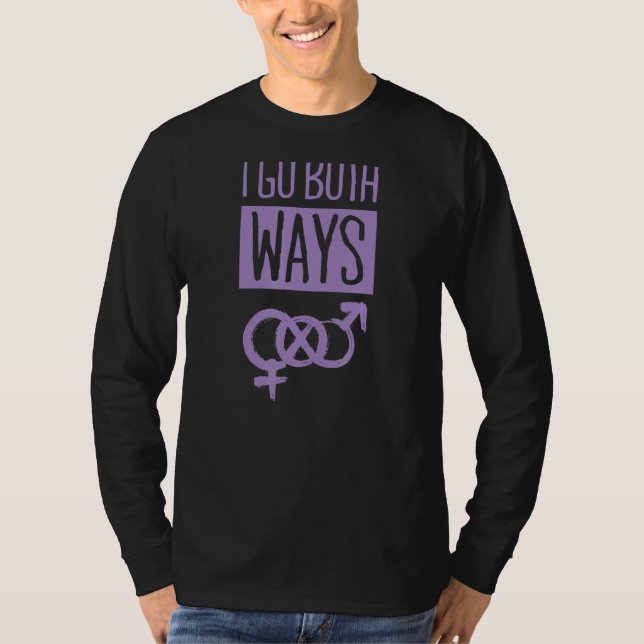 Ich gehe beides Wege Niedliche bisexuelle Pricing  T-Shirt (Vorderseite)