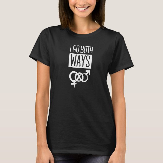 Ich gehe beides Wege Niedliche bisexuelle Prix Sym T-Shirt (Vorderseite)
