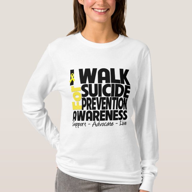 Ich gehe für Selbstmord-Verhinderungs-Bewusstsein T-Shirt (Vorderseite)
