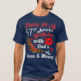 Ich gehe in meinen 57. Geburtstag mit Gottes Gnade T-Shirt