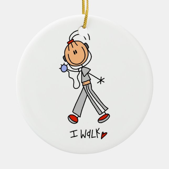 Ich gehe keramikornament (Vorne)