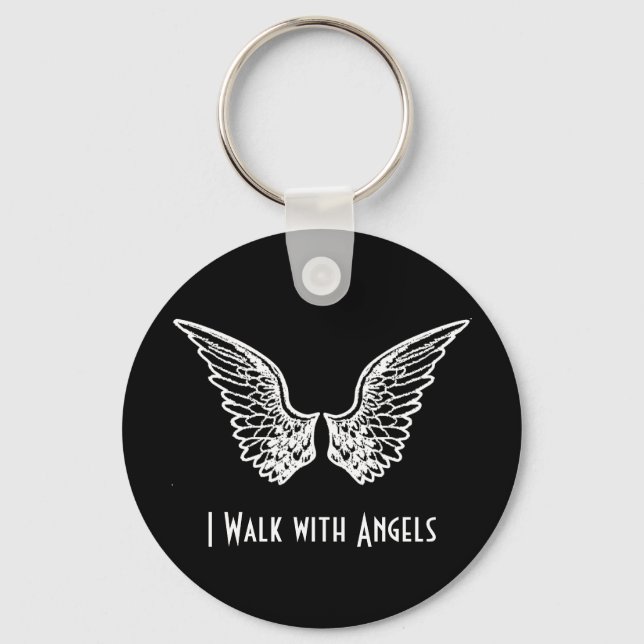 Ich gehe mit Angels SCHLÜSSELANHÄNGER spazieren (Vorderseite)