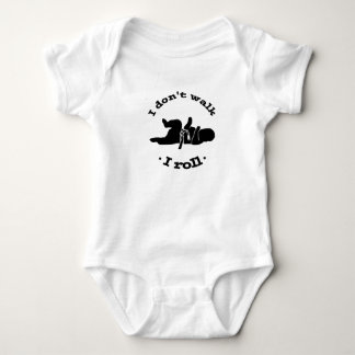 Ich gehe nicht, ich rolle Baby bjj jiu jitsu Baby Strampler