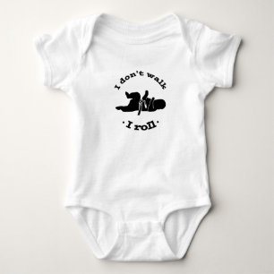 Ich gehe nicht, ich rolle Baby bjj jiu jitsu Strampler