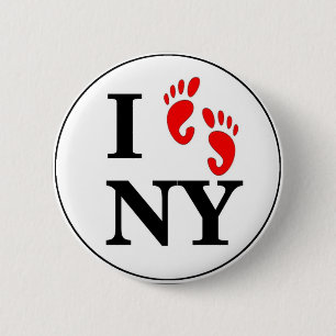 Ich gehe NY Button