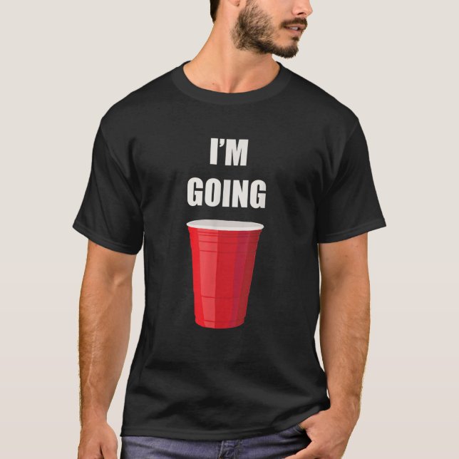 Ich gehe Solo Red Party Cup Bier trinken Party T T-Shirt (Vorderseite)