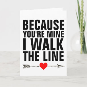 ICH GEHE ZU DEN LINE ROMANCE LIEBE GREETING CARDS KARTE