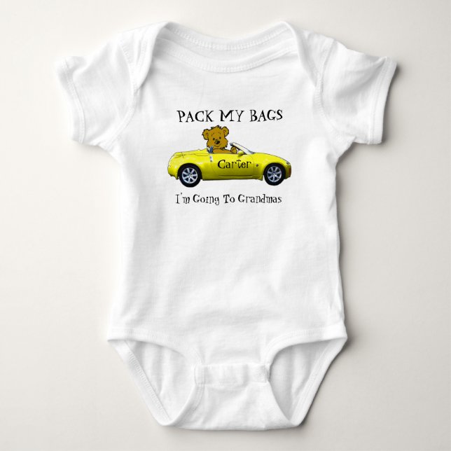 Ich GEHE ZU GRANDMAS-T-SHIRT Baby Strampler (Vorderseite)