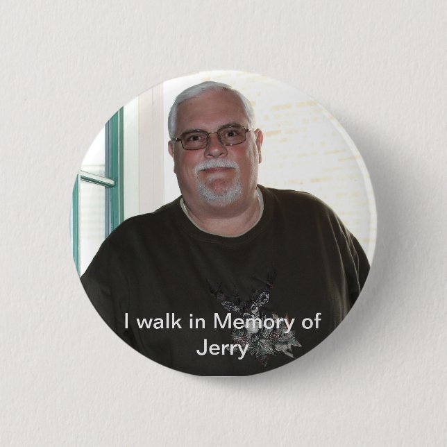Ich gehe zum Gedenken an Jerry-Knopf Button (Vorderseite)