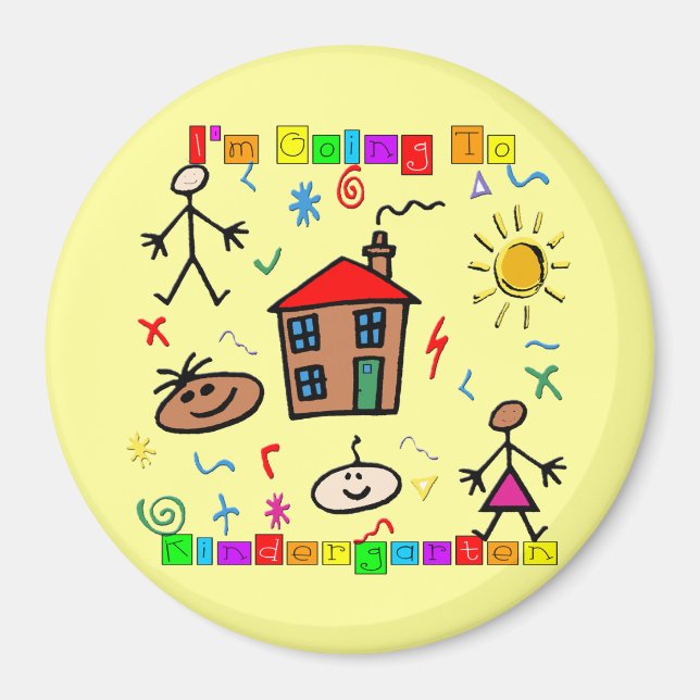 Ich gehe zum Kindergarten Magnet (Vorne)