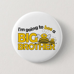 Ich gehe zur BIENE ein großer Bruder-T - Shirt Button