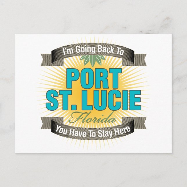 Ich gehe zurück nach Port St. Lucie Postkarte (Vorderseite)
