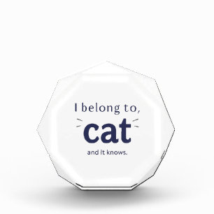 Ich gehöre der Katze Fotoblock