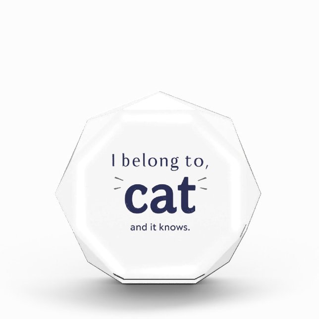 Ich gehöre der Katze Fotoblock (Vorderseite)