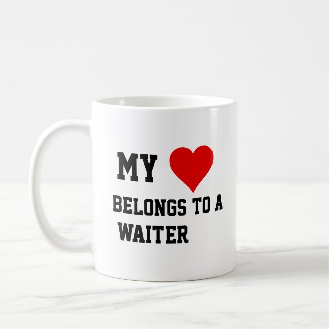 Ich gehöre einer Kellnerin-Tasse an Kaffeetasse (Links)