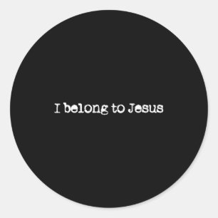 Ich gehöre Jesus Gott Glaube Christlicher Spruch  Runder Aufkleber
